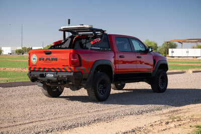 2025 Ram RHO Phantom Rear Bumper outdoors, installed on fire vehicle.