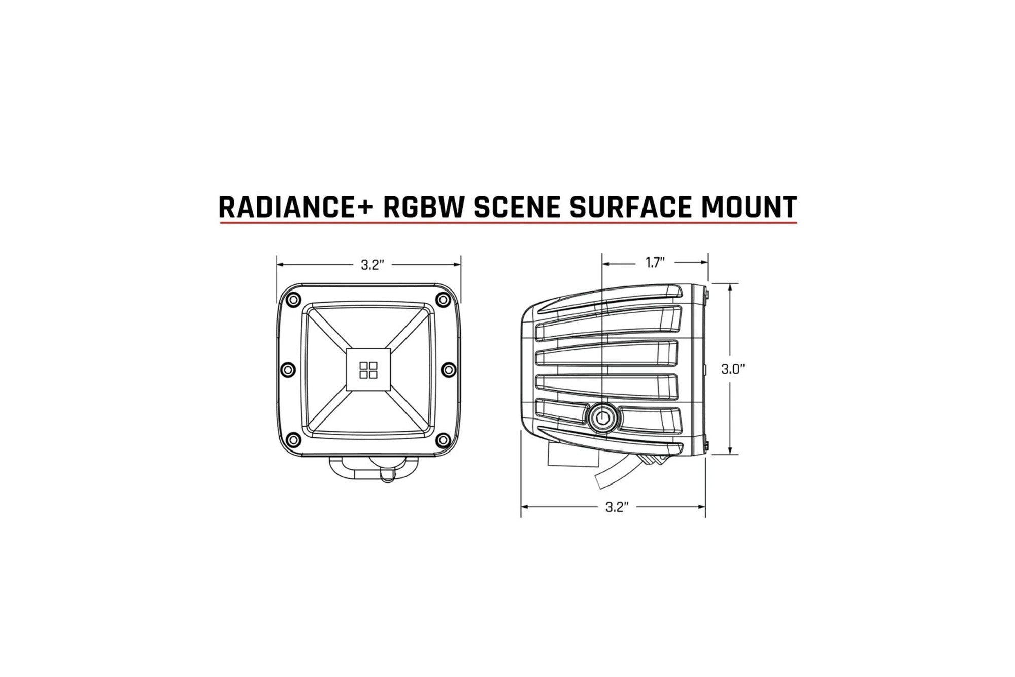 Rigid Industries Radiance+ Scene RGBW Surface Mount | Pair