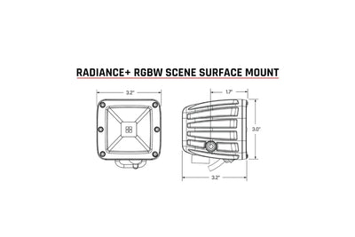 Rigid Industries Radiance+ Scene RGBW Surface Mount | Pair
