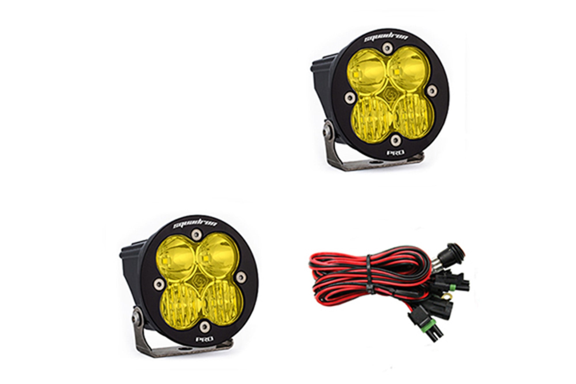 Squadron-R Pro Black LED Light Pod Pair, Amber Driving/Combo Lens