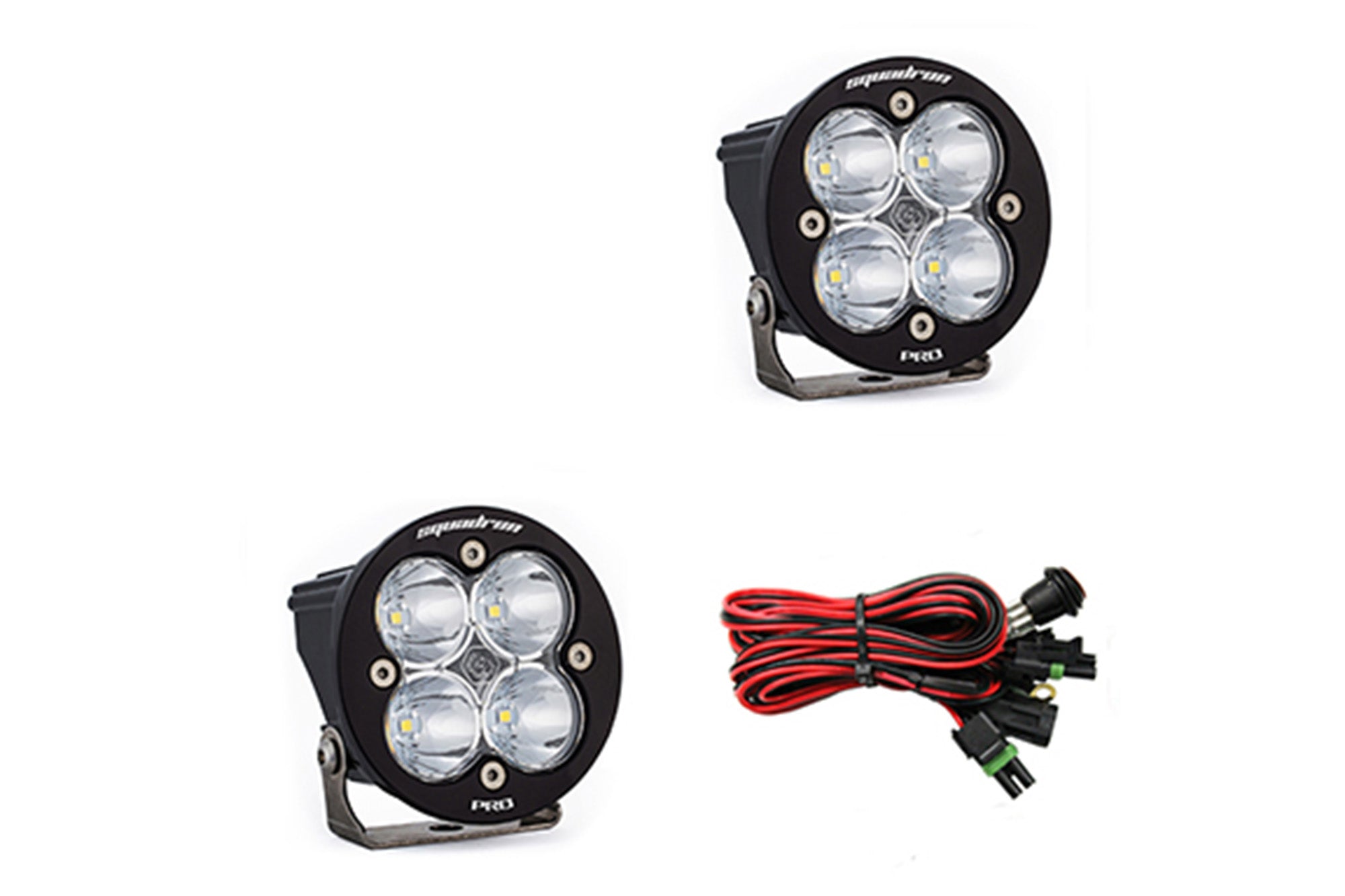 Squadron-R Pro Black LED Light Pod Pair, Spot Lens