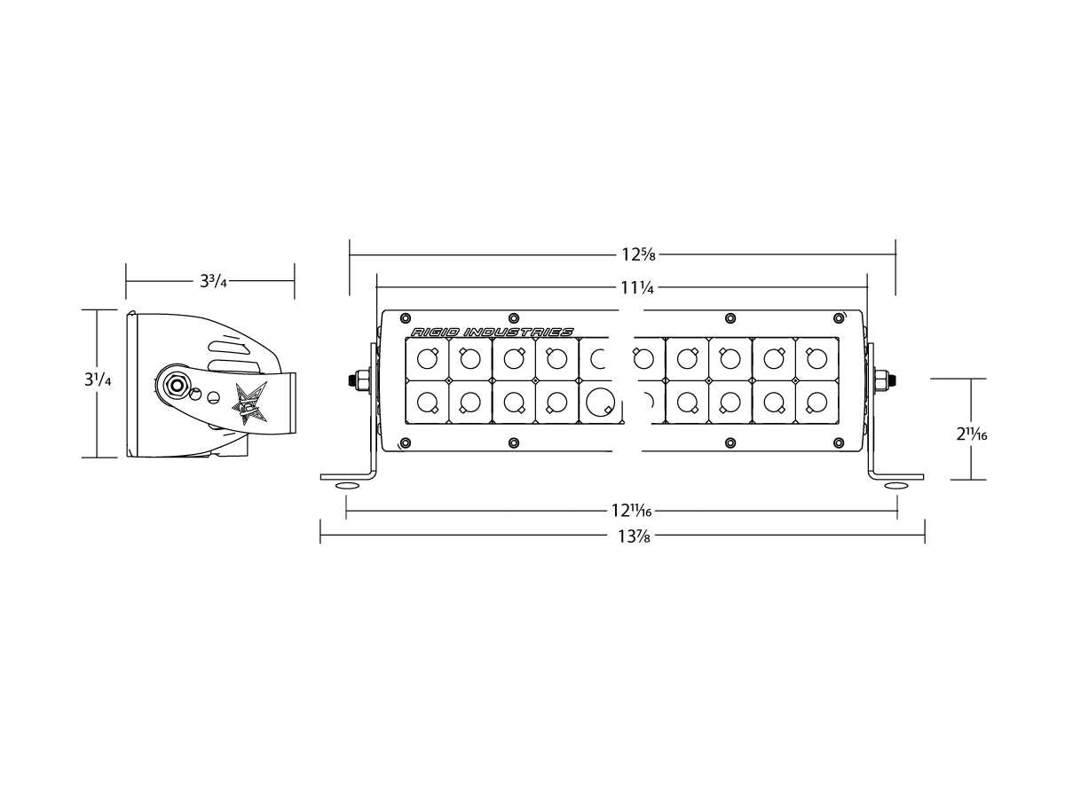 RIGID 10" E-Series PRO White Flood LED Light Bar