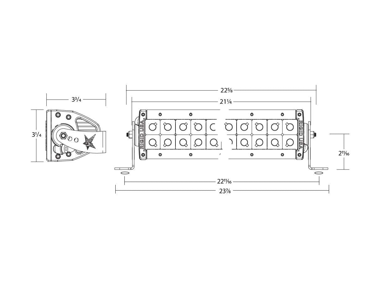 RIGID 20" E-Series PRO White Spot/Flood Combo LED Light Bar