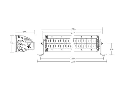 RIGID 20" E-Series PRO White Spot/Flood Combo LED Light Bar