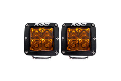 RIGID D-Series Spot with Amber PRO Lens | Pair