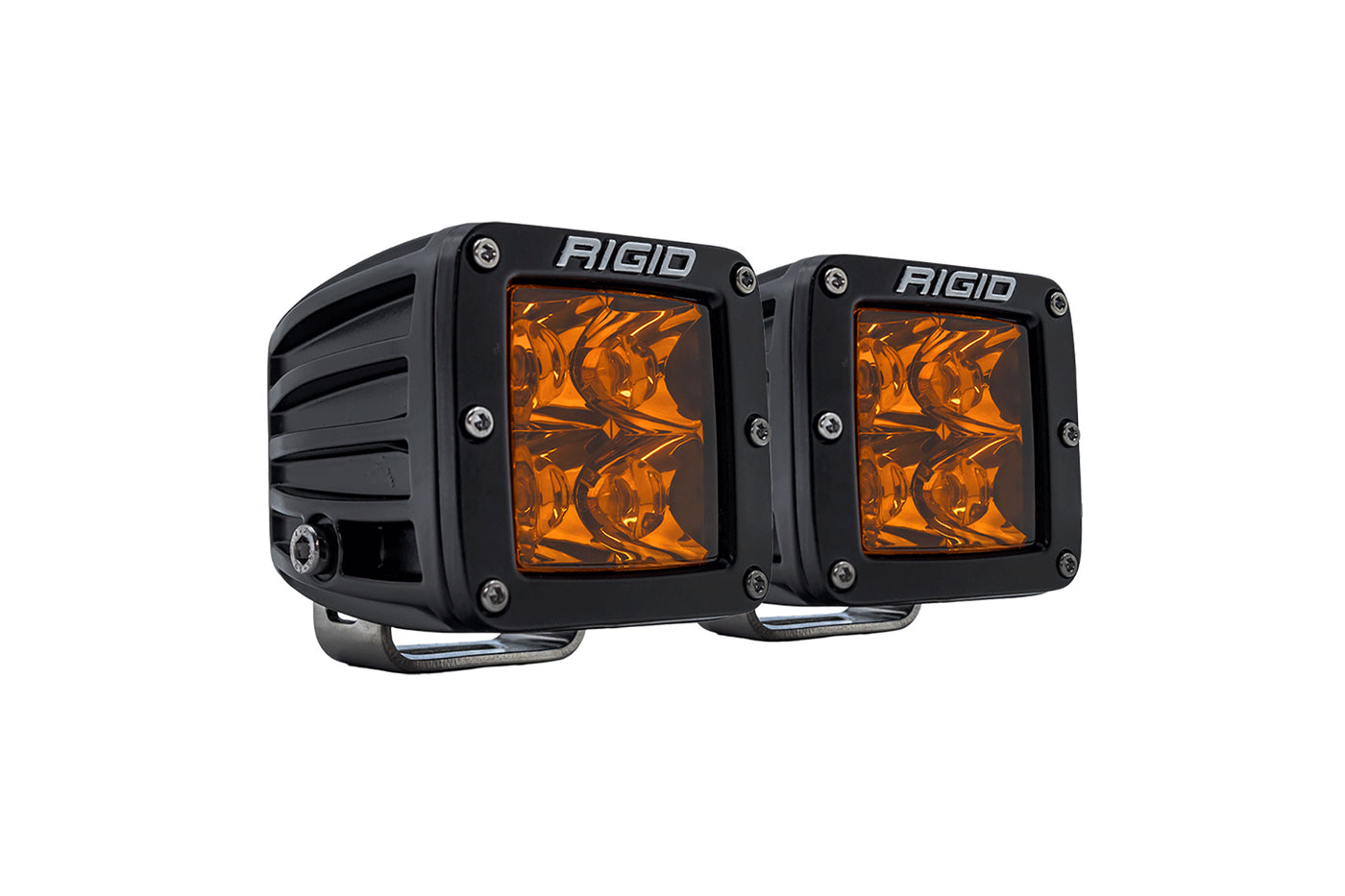 RIGID D-Series Spot with Amber PRO Lens | Pair