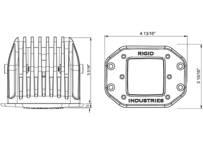 RIGID D-Series PRO Flush White Flood LED Pair