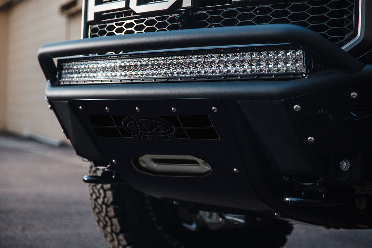 White Raptor R With Add Bumpaer 2nd Gen Raptor Stealth R Front Bumper with Winch Mount | ADD Offroad