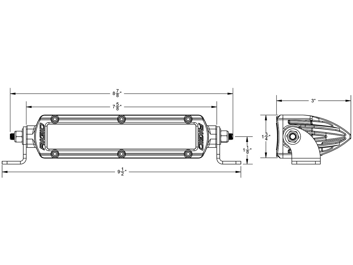 RIGID 6" SR-Series PRO White Driving LED Light Bar