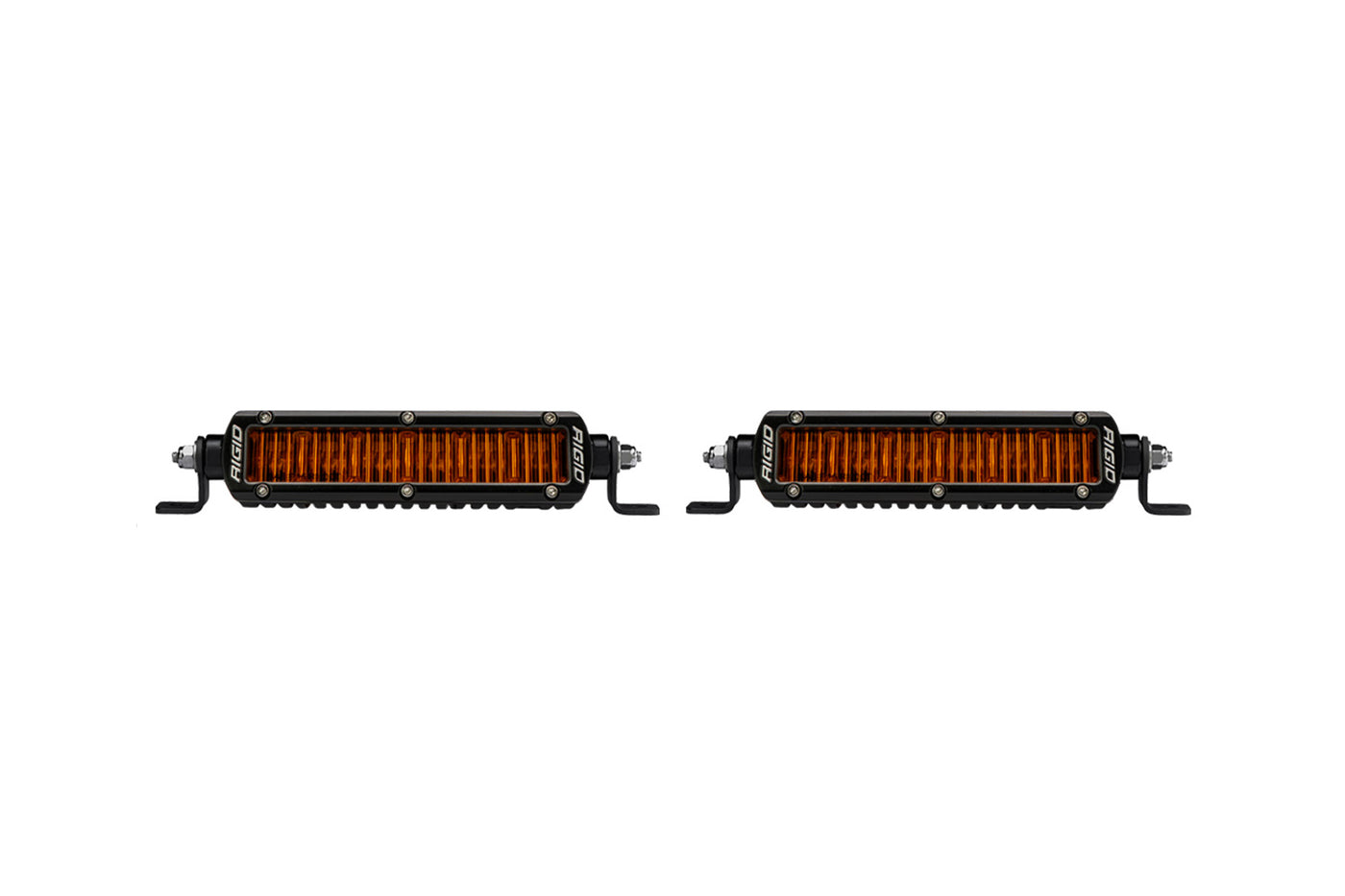 RIGID SR-Series SAE 6" with Amber PRO Lens | Pair