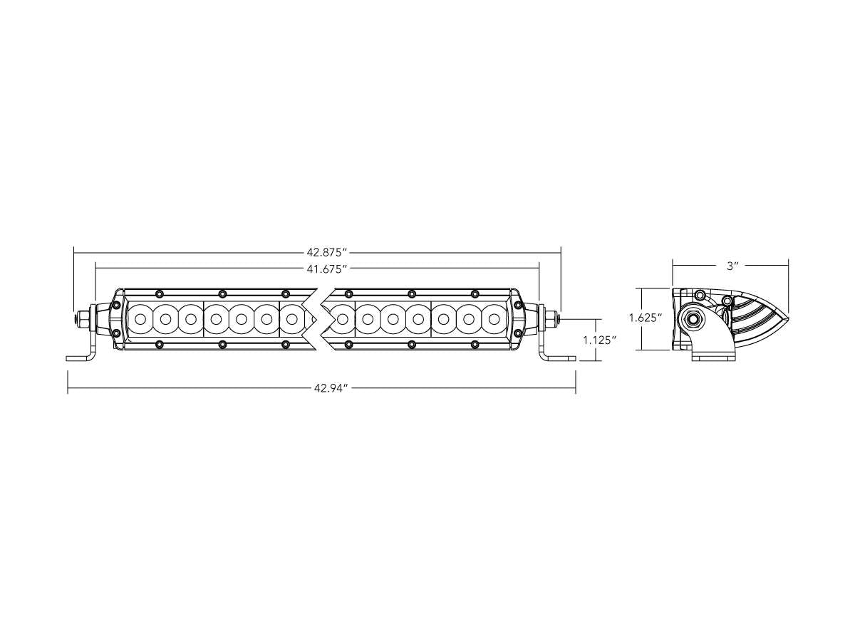 RIGID 40" SR-Series PRO White Spot/Flood Combo LED Light Bar