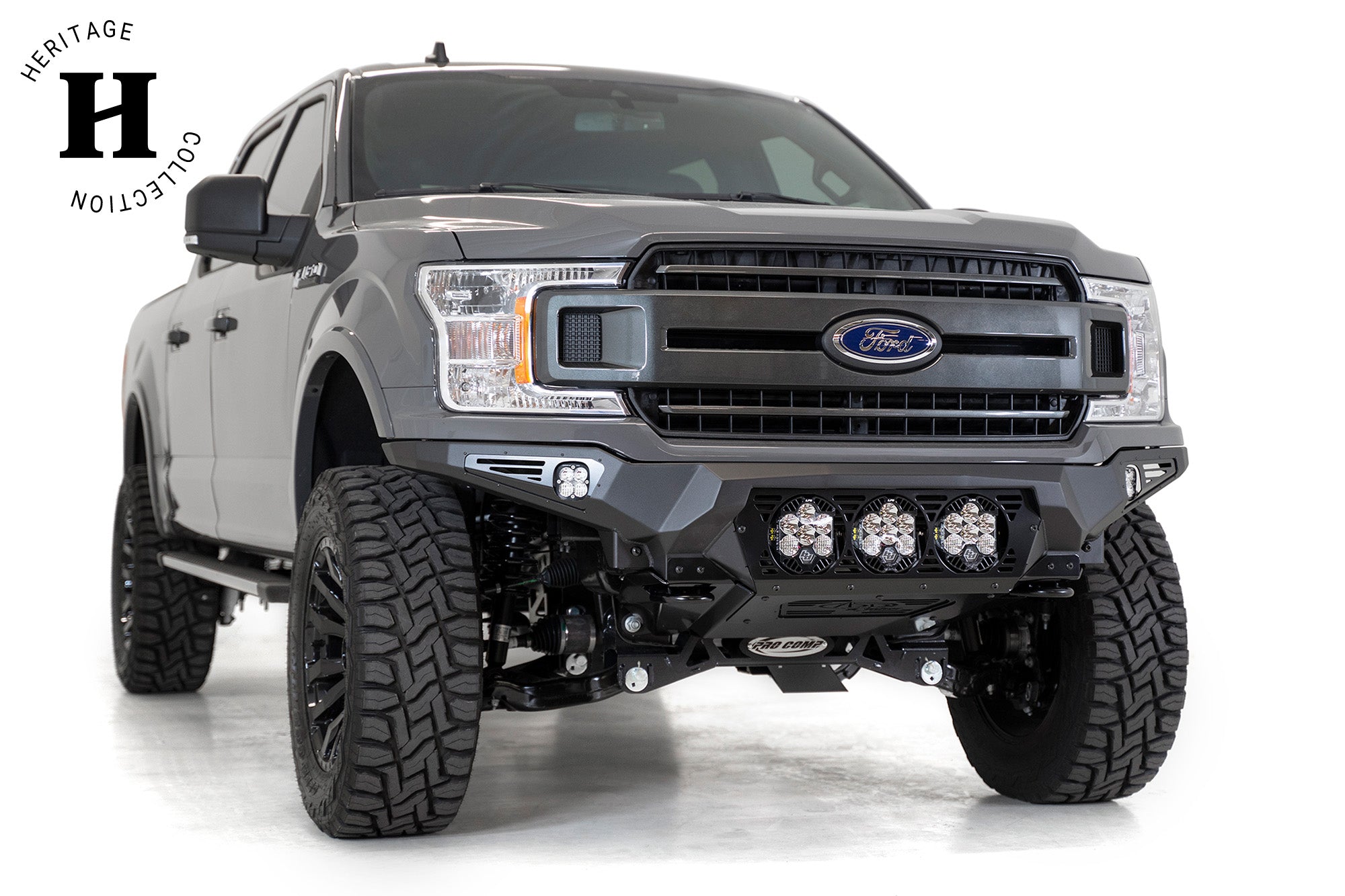 2018-2020 Ford F-150 Bomber Front Bumper | Baja Design Light Mounts | Heritage