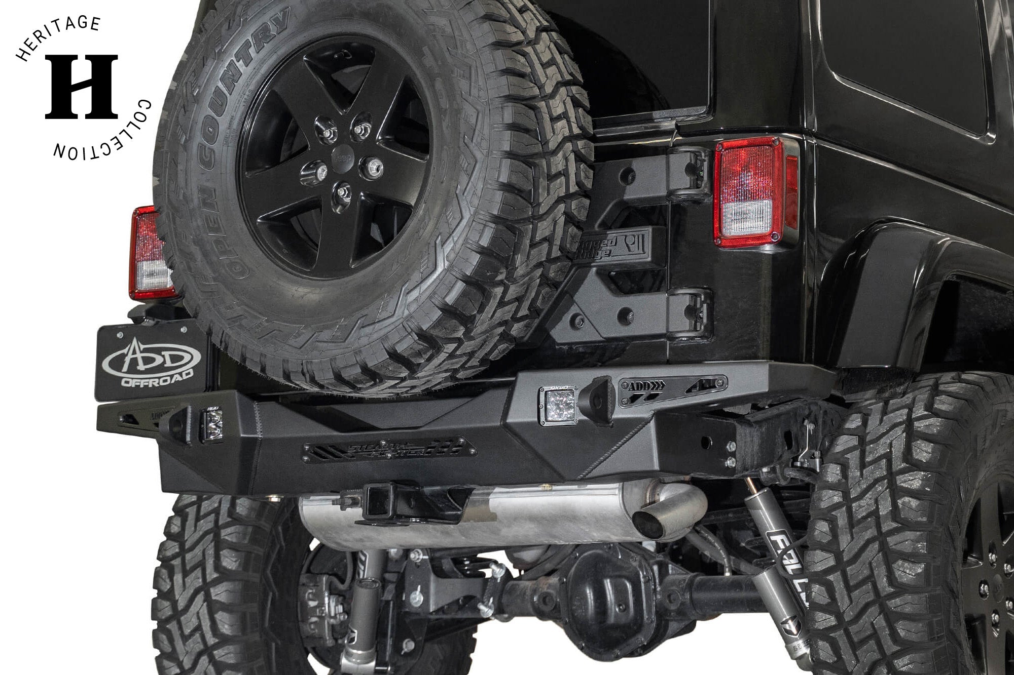 2007-2018 Jeep Wrangler JK Stealth Fighter Rear Bumper | Heritage