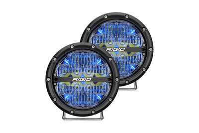 Rigid 360 6-inch Red Round Light - Blue 