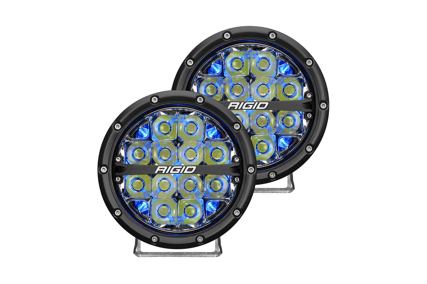 Rigid 6-Inch Spot Round Light - Blue Backlight 