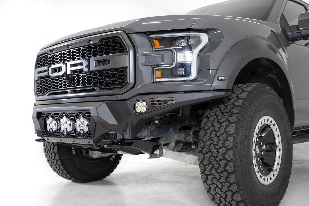 Custom Raptor Bumpers 2017-2020 Ford Raptor Bomber Front Bumper (Baja Designs) | ADD Offroad