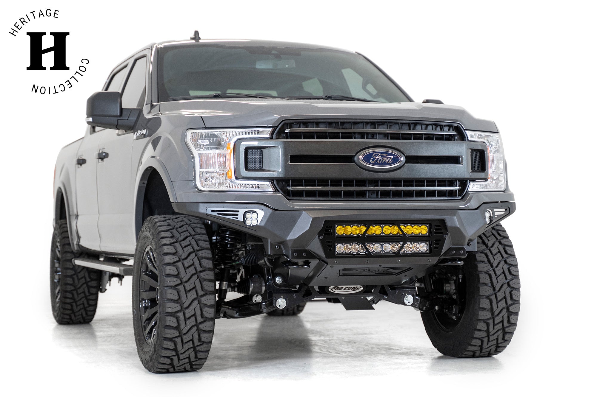 2018-2020 Ford F-150 Bomber Front Bumper | Dual 20" Light Bars | Heritage