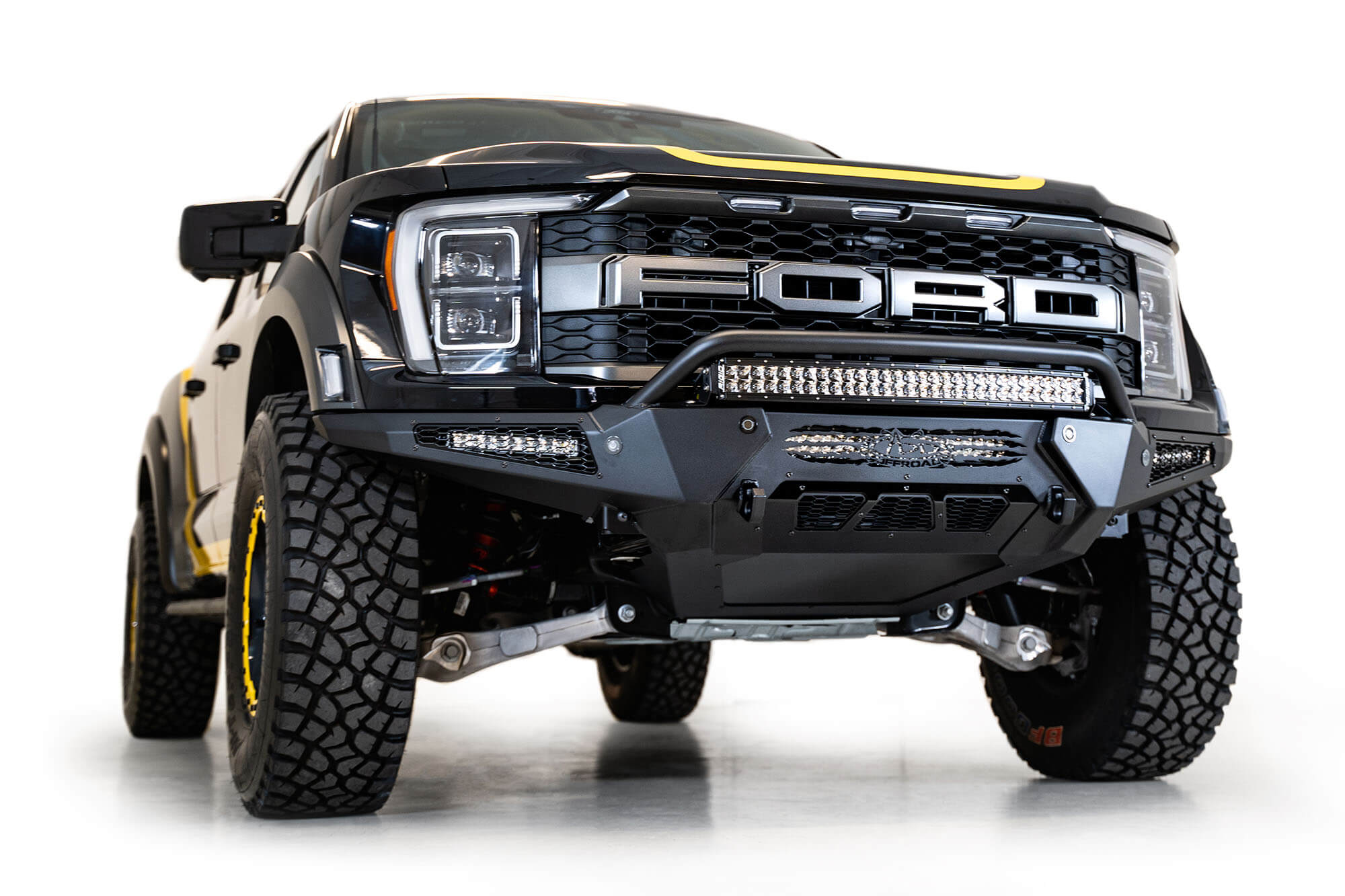 2021+ Ford F-150 Raptor/Raptor R HoneyBadger Front Bumper w/ Top Hoop