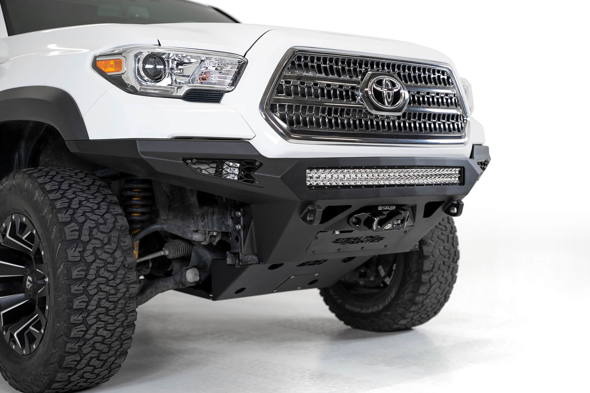 2016 2021 Toyota Tacoma Stealth Fighter Winch Front Bumper Addictive